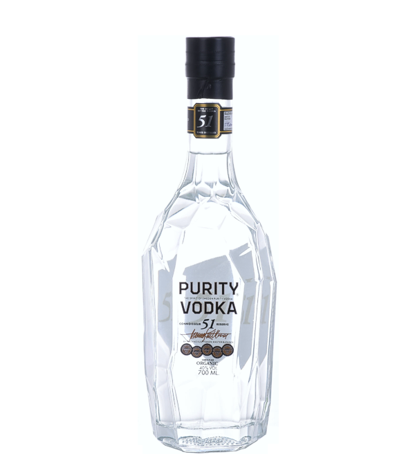 Purity Connoisseur 51 Reserve Organic Vodka, 70 cl, 40 % Vol., , At Purity, Swedish wheat and malted barley are carefully selected without any chemical cultivation or processing. For the true vodka connoisseur, Connoiseur 51 Reserve is Purity`s most refined and exquisite vodka. Only the finest organic ingredients , which are slowly distilled at low heat are used. These are distilled a total of 51 times in a specially made 600-liter pot still. A process reminiscent of the earlier ancestors: time-consuming, manual and meticulous. Vegan, gluten-free & kosher Col