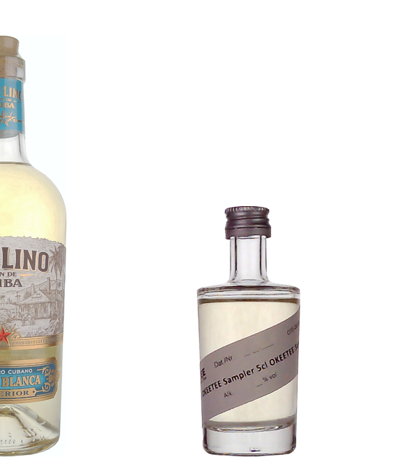 San Lino Ron de Cuba CARTA BLANCA Superior , Sampler, 5 cl, 40 % Vol. (Rum), Kuba, The San Lino Carta Blanca is a pure Cuban product made with sugar cane from the heart of the island. The distillation takes place in continuous stills: the aging takes place in white oak barrels.