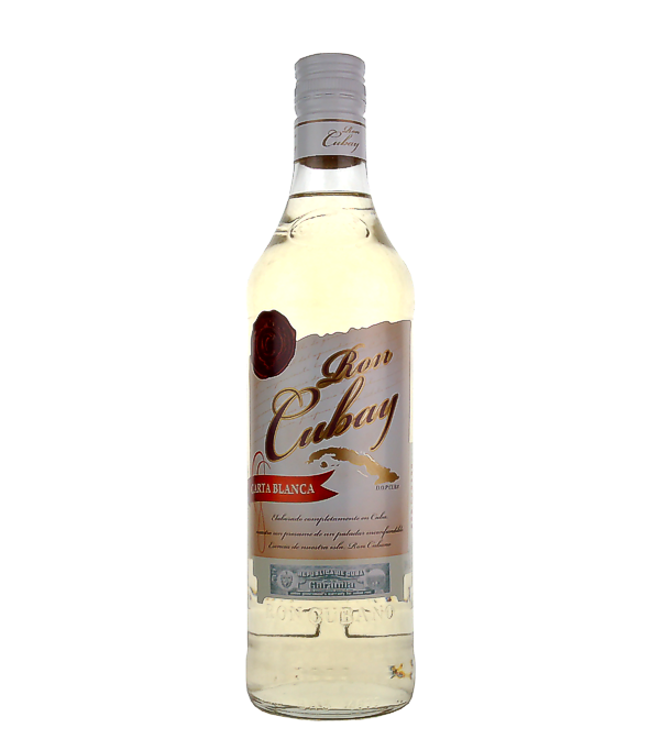 Ron Cubay Carta Blanca, 70 cl, 38 % Vol. (Rum), Kuba, Ron Cubay Carta Blanca ist ein milder, leicht süsser cubanischer Rum mit einem frischem Geschmack nach grünem Zuckerrohr, Gras und leichter Frucht. Seine strohgelbe Farbe und sein Geschmack machen ihn zu einem perfektem Rum für Longdrinks und Cocktails.