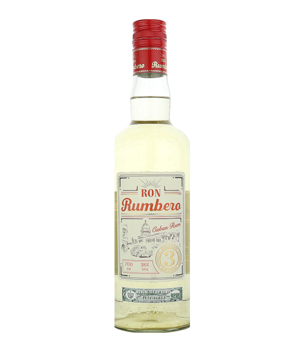 Ron Rumbero 3 Aos Cuban Rum, 70 cl, 38 % Vol., Kuba, Cuba has sun, sand, palm trees and salsa cubana, but with this rum you'll become a rumba dancer. Ron Rumbero 3 Aos Cuban Rum matures for 3 years in oak barrels in Cuba. A light white rum with 38% vol, ideal for ice-cold Cuba Libre and other cocktails.