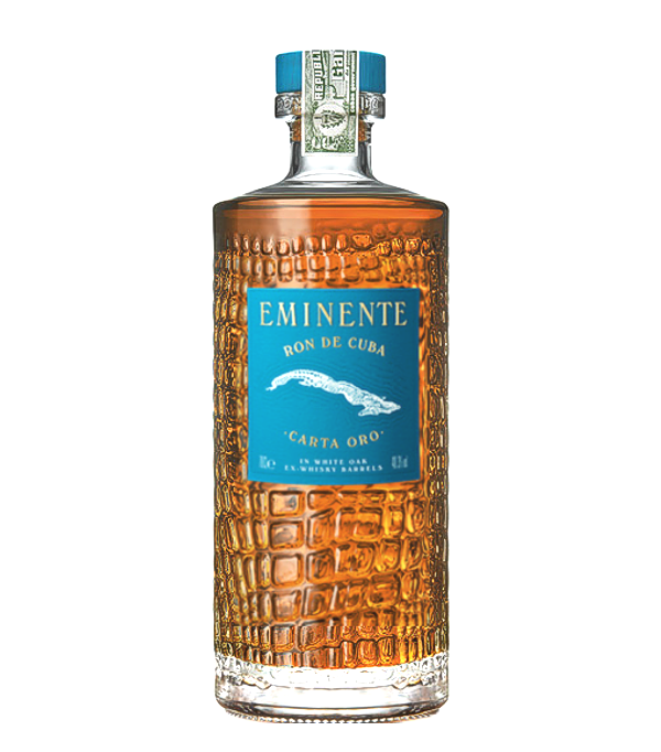 Eminente �Carta Oro� 5 A�os, 70 cl, 40.3 % Vol. (Rum), Kuba, The base of aromatic Cuban sugarcane molasses gives this rum its characteristic, pleasantly fresh, and delicate nuances, defining the island's traditional Spanish style. Its artful blend with lighter distillates creates a wonderfully balanced and rounded flavor profile. As one of the rare bottlings from Cuba, Carta Oro contains absolutely no artificial additives. It also bears the coveted Protected Designation of Origin seal�an independent guarantee of absolute purity, authenticity, and adherenc