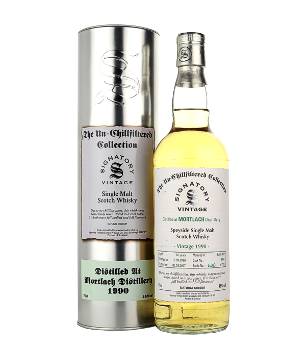 Signatory Vintage, Mortlach 16 Years Old «The Un-Chillfiltered Collection» 1990/2007, 70 cl, 46 % vol (Whisky)