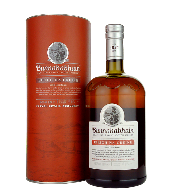 Bunnahabhain EIRIGH NA GREINE Islay Single Malt Scotch Whisky ., 1 Liter, 46.3 % vol