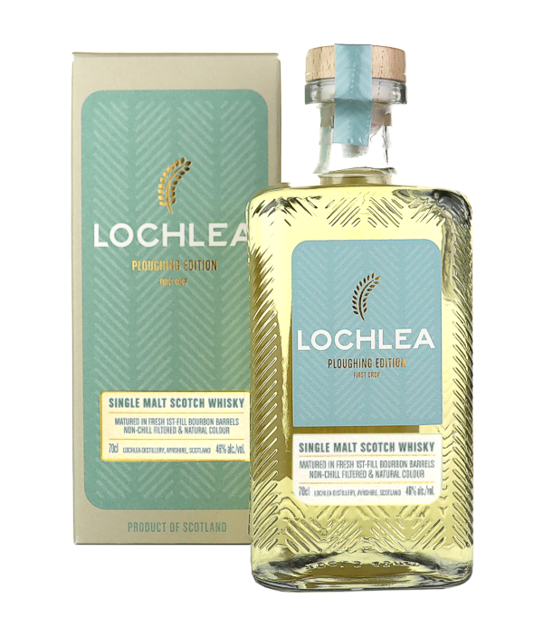 Lochlea PLOUGHING Edition Second Crop 2023 Single Malt Scotch Whisky, 70 cl, 46 % Vol., Schottland, Lowlands, This is the fourth edition in Lochlea`s First Crop series in 2023, to be released with Plowing the Barley.  Ploughing is Lochlea`s first-ever smoky release and the first smoky whiskey to be made by her Master Blender John Campbell has been in production since he left Laphroaig in 2021. Lochlea`s unpeated spirit has been matured in a combination of casks and quarter casks that previously held peated Islay malt whiskey. These casks impart a subtle smokiness to the fruity spirit, resulting in a war