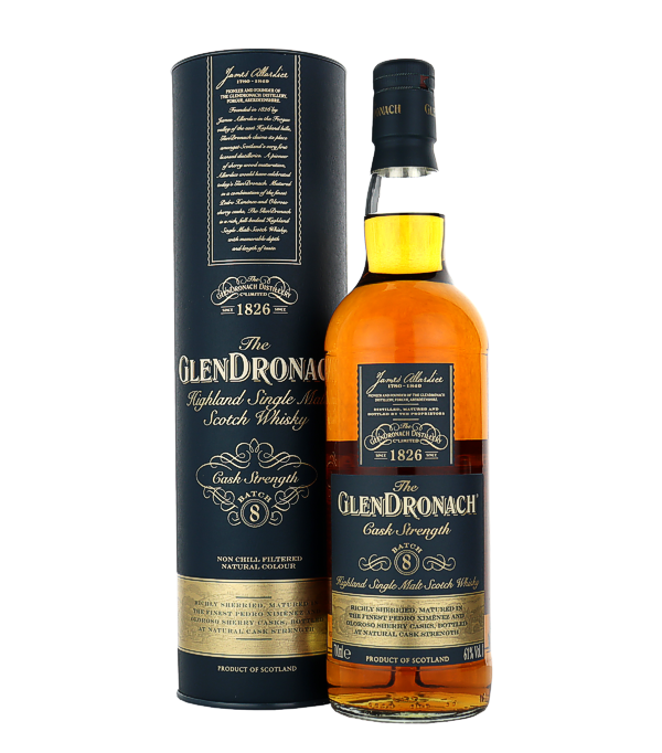GlenDronach CASK STRENGTH Batch 8 2019 Highland Single Malt, 70 cl, 61 % Vol. (Whisky), Schottland, Highlands, 