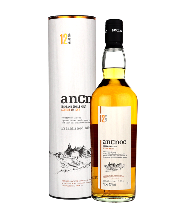 AnCnoc 12 Years Old Highland Single Malt, 70 cl, 40 % vol (Whisky)