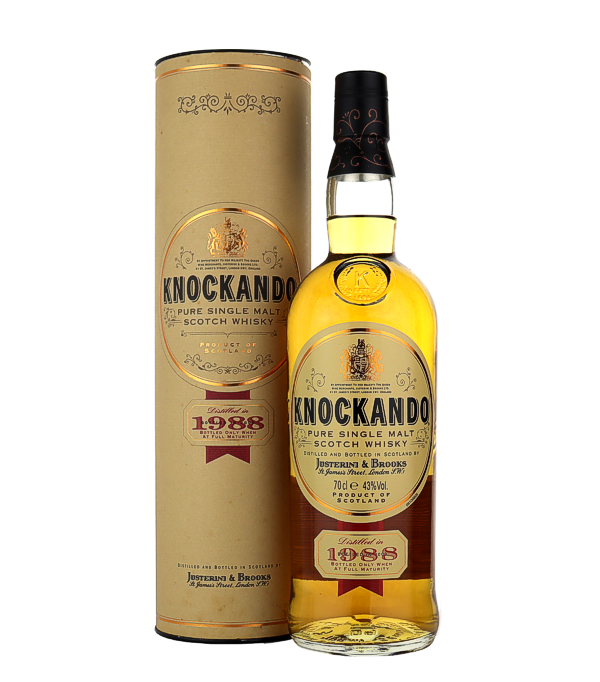 Knockando 12 Years Old by Justerini & Brooks Ltd. 1988/2000, 70 cl, 43 % Vol. (Whisky), Schottland, Speyside, 