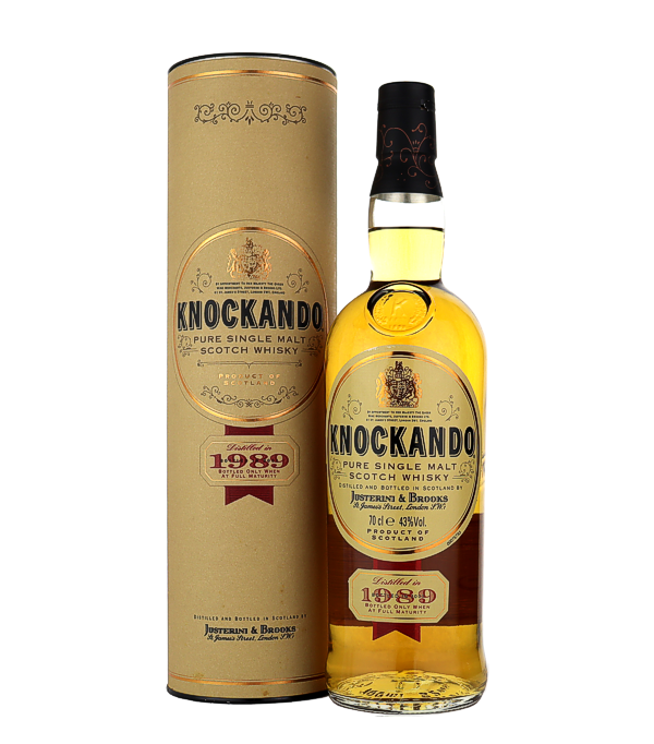 Knockando 12 Years Old by Justerini & Brooks Ltd. 1989/2001, 70 cl, 43 % Vol. (Whisky), Schottland, Speyside, 