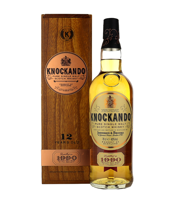 Knockando 12 Years Old by Justerini & Brooks Ltd. 1990/2002, 70 cl, 43 % Vol. (Whisky), Schottland, Speyside, 
