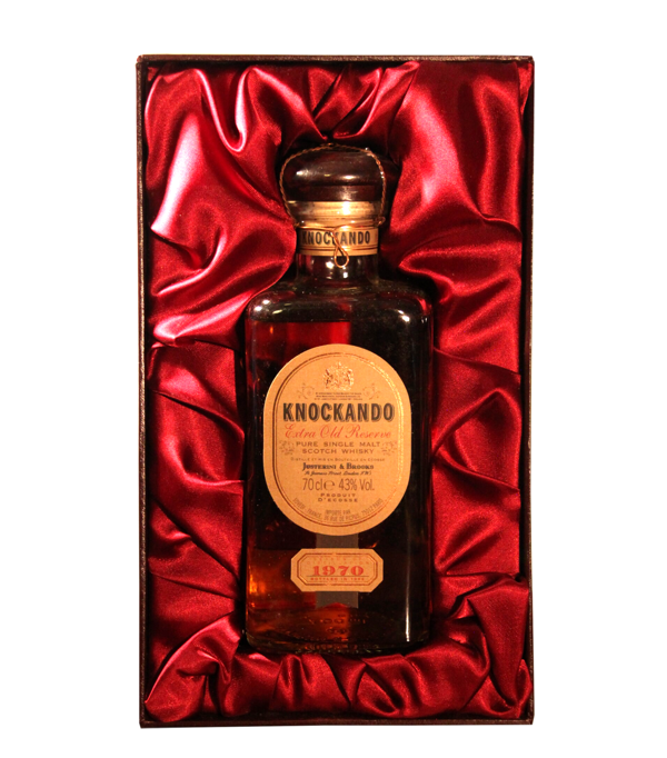 Knockando 25 Years Old Extra Old Reserve - Square Decanter 1970, 70 cl, 43 % Vol. (Whisky), Schottland, Speyside, 