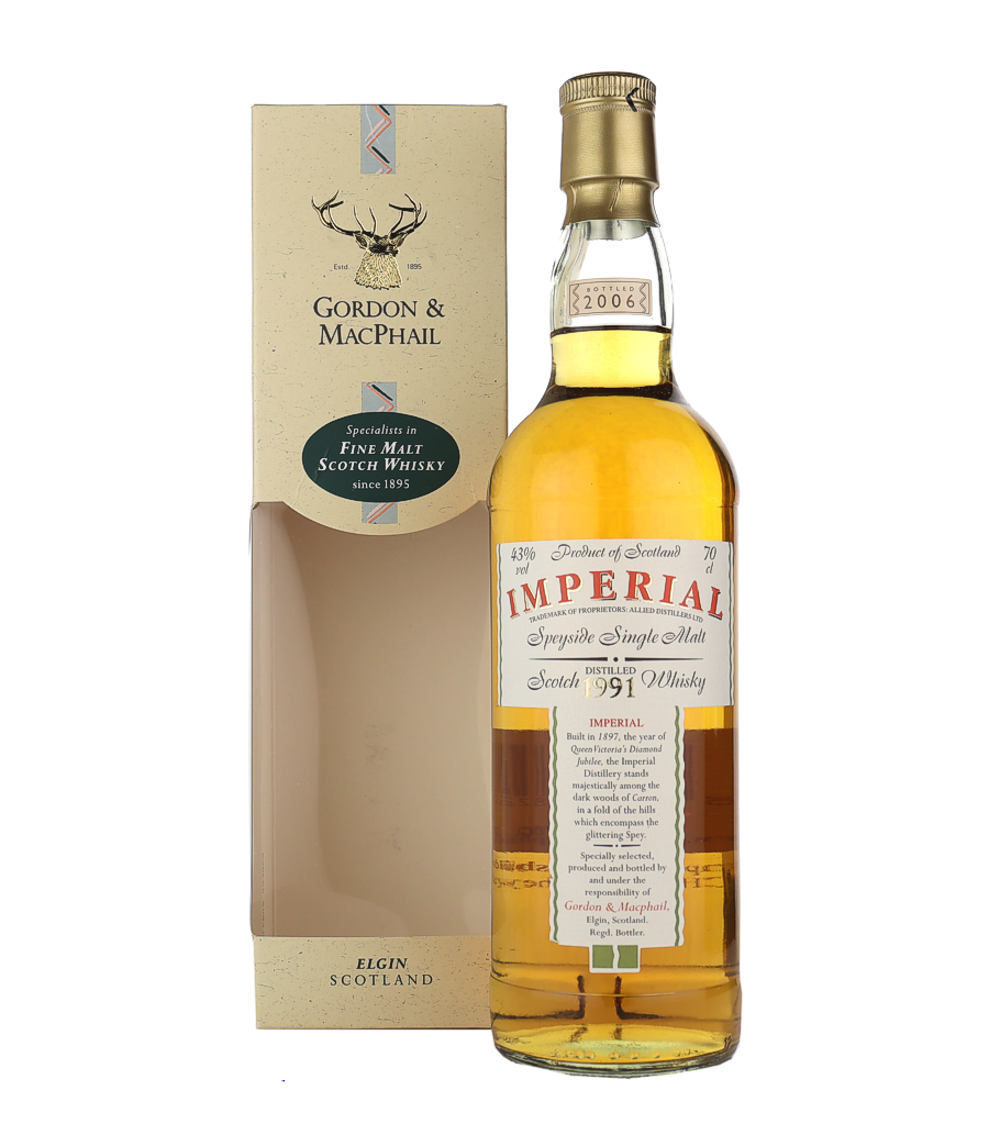 Gordon & Macphail, Imperial 15 Years Old Licensed Bottling 1991/2006, 70 cl, 43 % Vol. (Whisky), Schottland, 