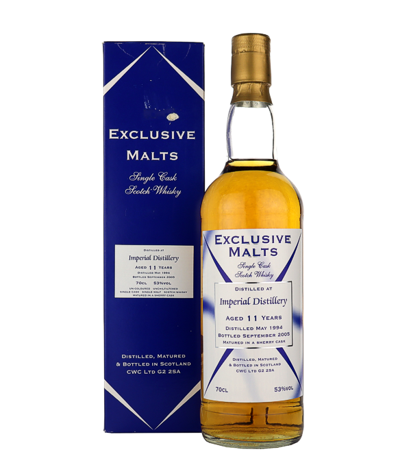 Creative Whisky Company, Imperial 11 Years Old «Exclusive Malts» 1994/2005, 70 cl, 53 % vol