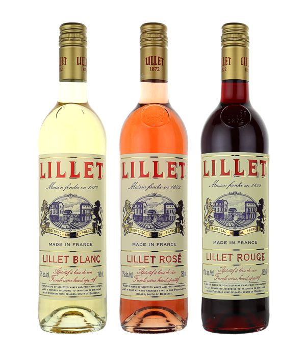 Lillet Trio Blanc+Ros+Rouge wine-based aperitif, 2.25 Liter, 17 % Vol., , With the Lillet Trio 1 x Blanc, Rose, Rouge wine aperitif France 3 x 0.75 liters you have the perfect gift for the next party. There is something for every taste in the Lillet Trinity Set, consisting of all 3 varieties of the fruity wine aperitif from the Bordeaux region.  <strong>What cocktails can I make with Lillet?</strong> You can let your imagination run wild. The classic drinks with Lillet are: Lillet Blanc Tonic, Lillet Wild Berry, Lillet Vive, Lillet Buck, Lillet Hugo and many more.