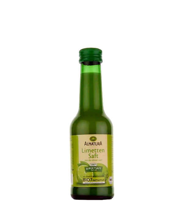 Alnatura organic lime juice, 20 cl, 0 % Vol., , Lime juice from organic farming, vegan. Store in a cool place after opening and consume within 5 days.