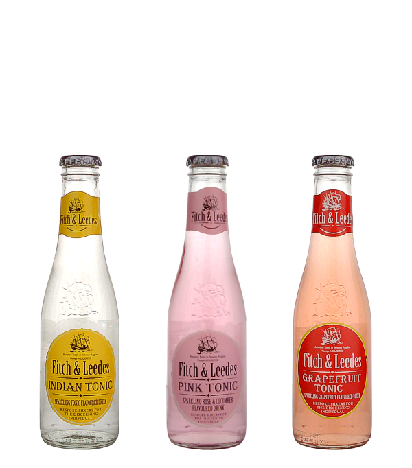Fitch & Leede's 3x20cl Tonic Water Sampler, 60 cl, 0 % Vol., , Discover the delicious Fitch & Leedes Tonic Water from South Africa!  1 x 20 cl Indian Tonic Water 1 x 20 cl Pink Tonic Water 1 x 20 cl Grapefruit Tonic Water<BR>