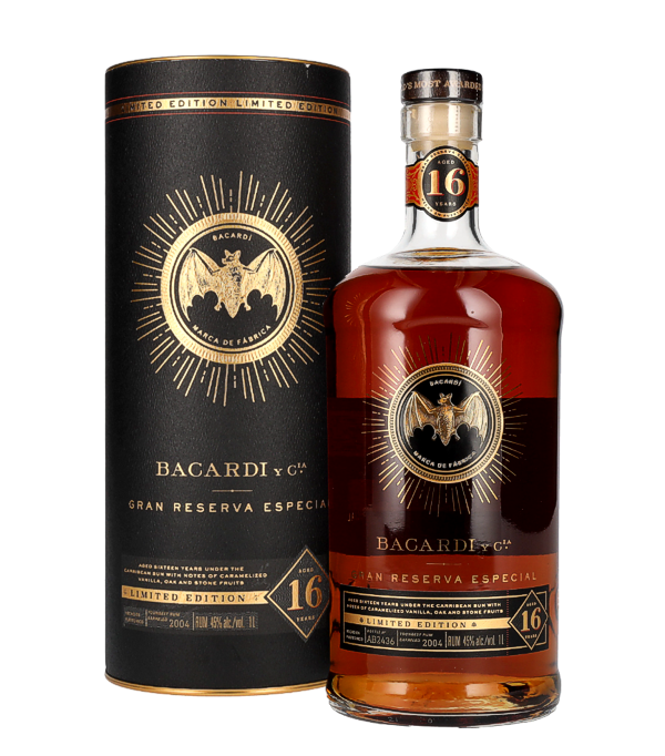 Bacardi 16 Years Old Gran Reserva Especial Limited Edition, 1 Liter, 45 % vol (Rum)