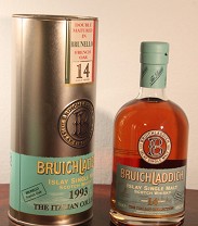 Bruichladdich, 14 years, 1993 brunello, the italian collection, french oak