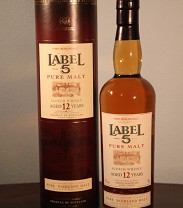 Label 5 12 Years Old «Blended Malt Scotch Whisky» 40%vol, 70cl