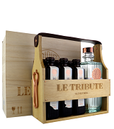 Le Tribute Gin wooden box with 6 tonic water 43%vol, 70cl