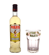 Ron Mulata Carta Blanca 3 Años , mit Mojito Glas 40%vol, 70cl (Rum)