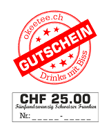 Geschenkgutschein CHF 25.00 für Whisky, Rum, Gin und andere Spirituosen