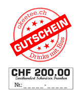 Geschenkgutschein CHF 200.00 für Whisky, Rum, Gin und andere Spirituosen